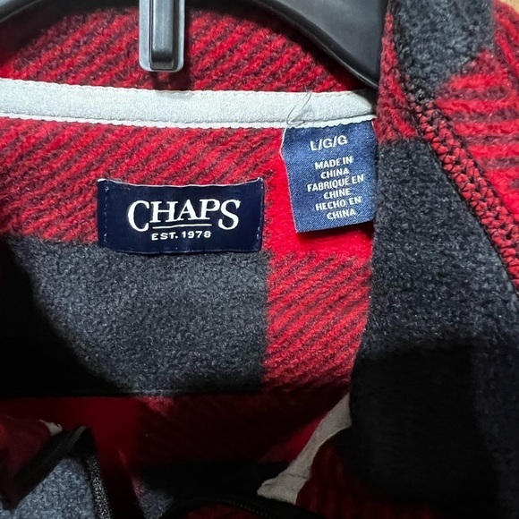 Nwt- chaps-Men’s 1/4 zip, fleece top - Picture 4 of 6